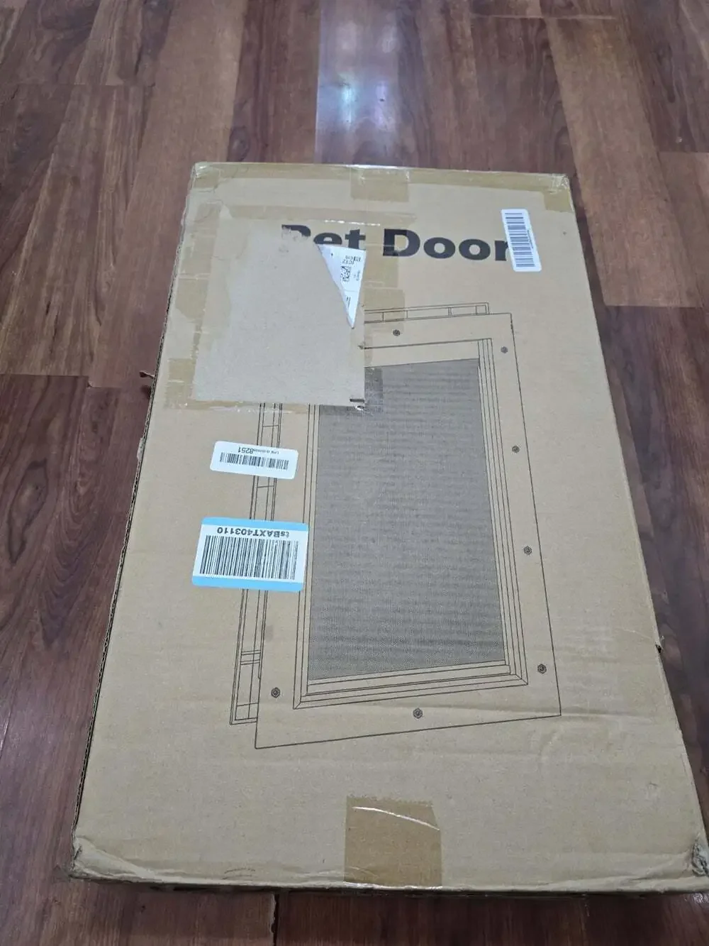 Petcoming Wall Dog Door Large Black Insulated 3-Flap Magnetic Pet Door New